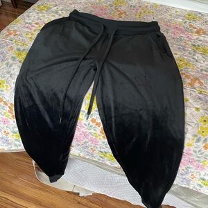 Felina Black Velvet Joggers